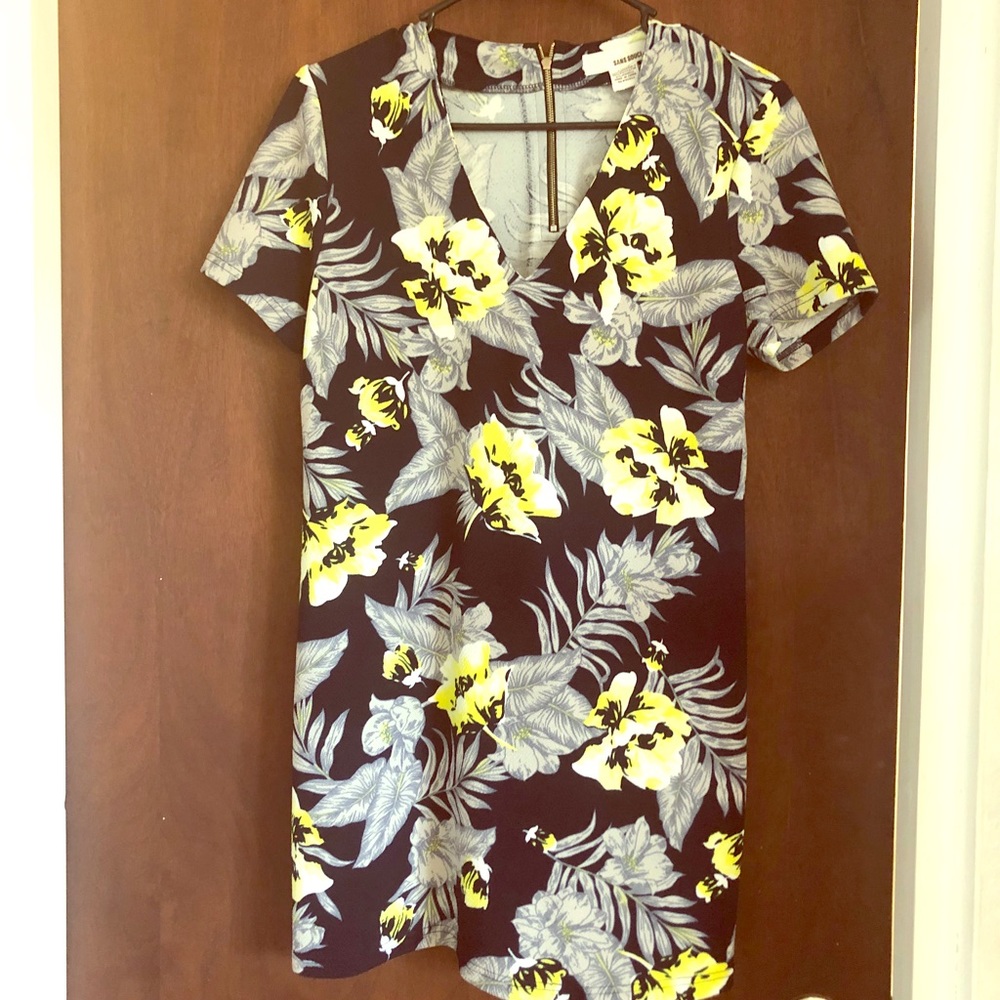 Beautiful floral navy blue dress